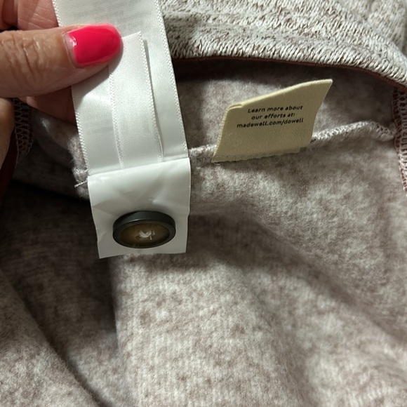 Madewell (Re)sourced Sweater Fleece Shirt Jacket Pale Thistle Pink Sz S NEW - Picture 13 of 13